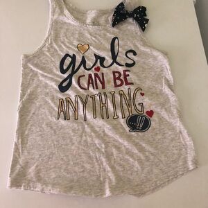 Justice Girls' Tank Top - Heather Gray with Colorful Graphics
